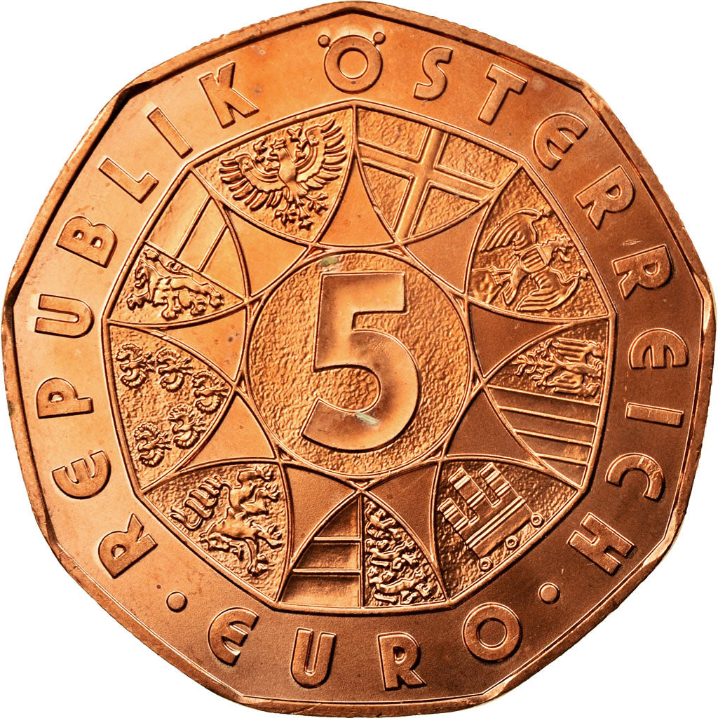 Moneta, Austria, 5 Euro, 2014, Vienna, MS(65-70), Miedź, KM:3231