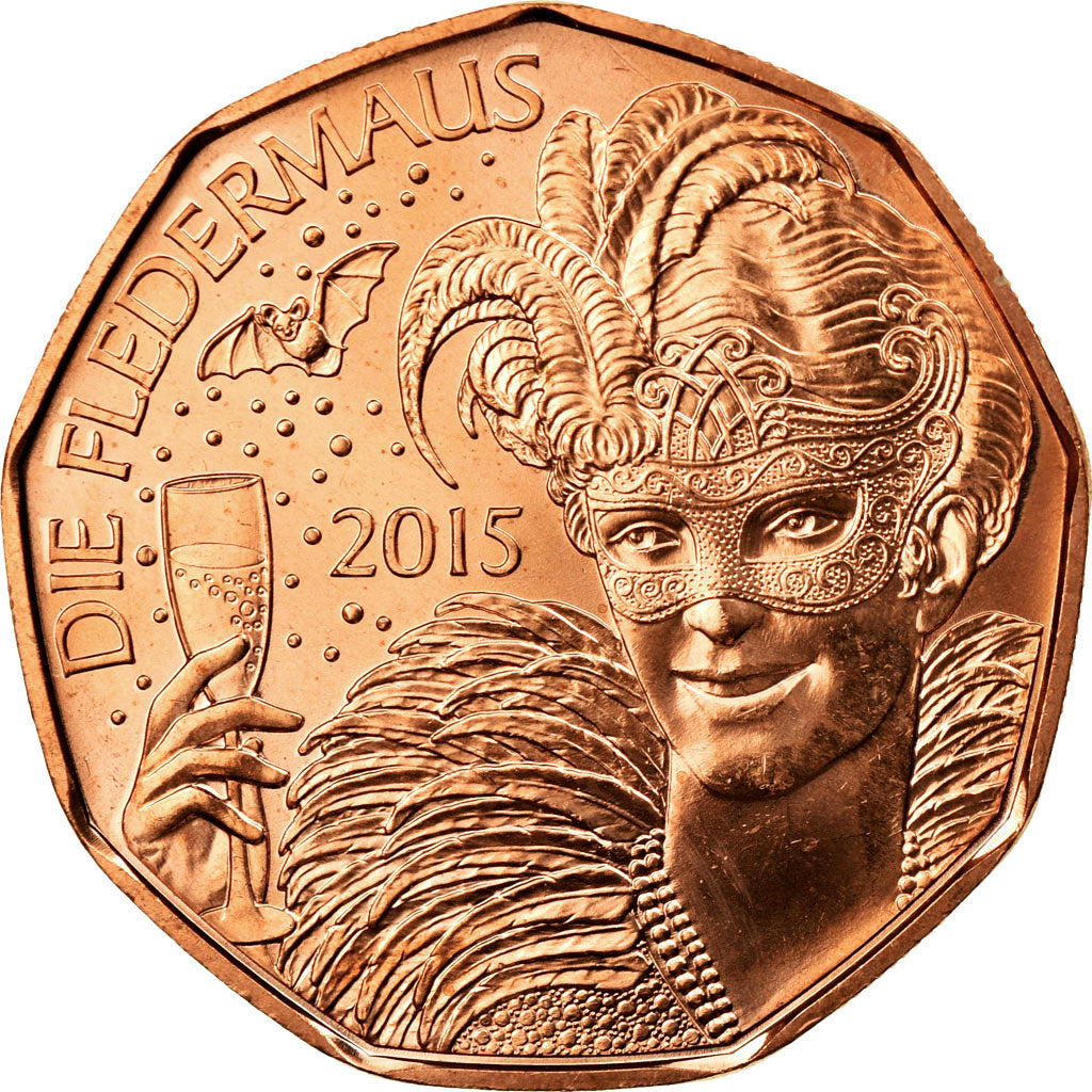 Coin, Austria, 5 Euro, 2015, Vienna, MS(65-70), Copper, KM:3237