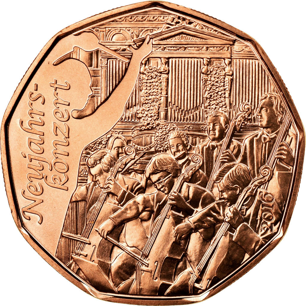 Moeda, Áustria, 5 Euro, 2016, Vienna, MS(65-70), Cobre, KM:3249
