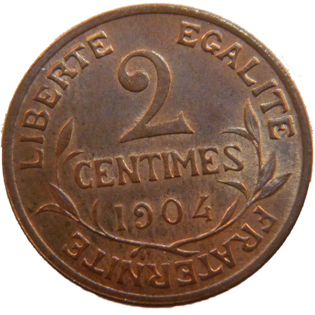 Monnaie, France, Dupuis, 2 Centimes, 1904, SUP+, Bronze, Gadoury:107