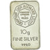 Monnaie, France, Comptoir Lyon Alemand Louyot, Lingotin argent 10g, SPL, Argent