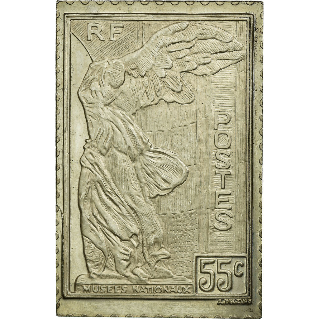 France, Medal, Timbre, Victoire de Samothrace, 55 Centimes, 1983, MS(65-70)