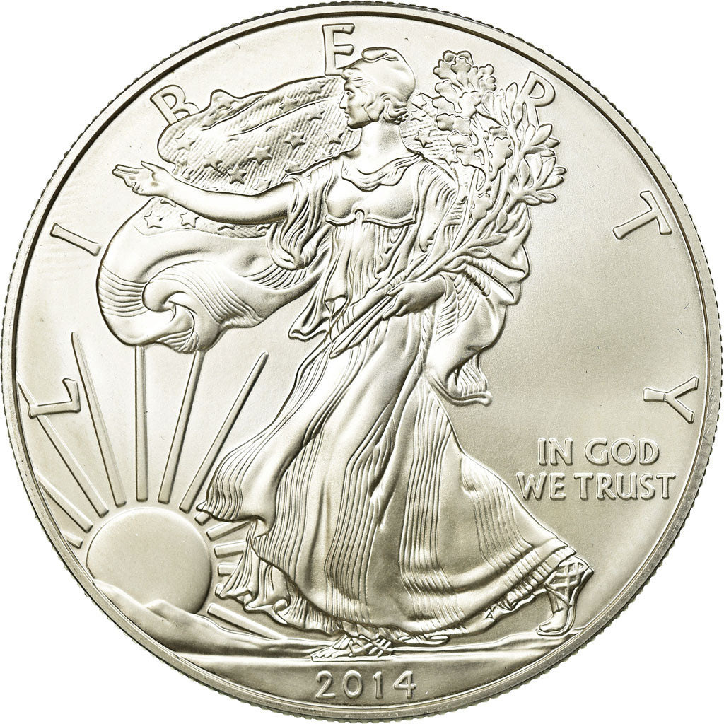 Moneta, USA, Silver Eagle, Dollar, 2014, MS(65-70), Srebro, KM:273