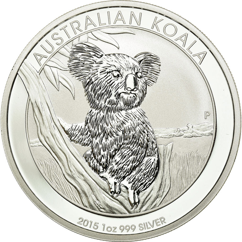 Moeda, Austrália, Australian Koala, Dollar, 2015, MS(65-70), Prata