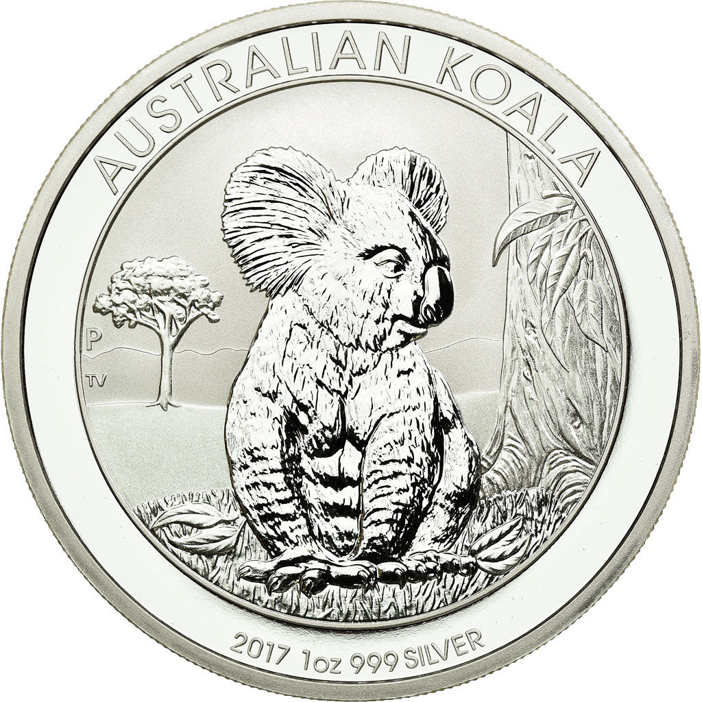 Moeda, Austrália, Australian Koala, Dollar, 2017, MS(65-70), Prata