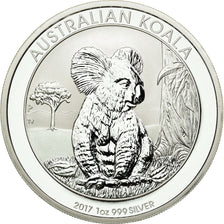 Moeda, Austrália, Australian Koala, Dollar, 2017, MS(65-70), Prata