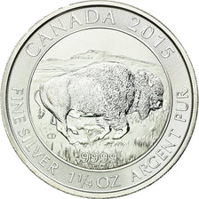 Monnaie, Canada, Elizabeth II, Bison, 1¼ oz, 8 Dollars, 2015, FDC, Argent