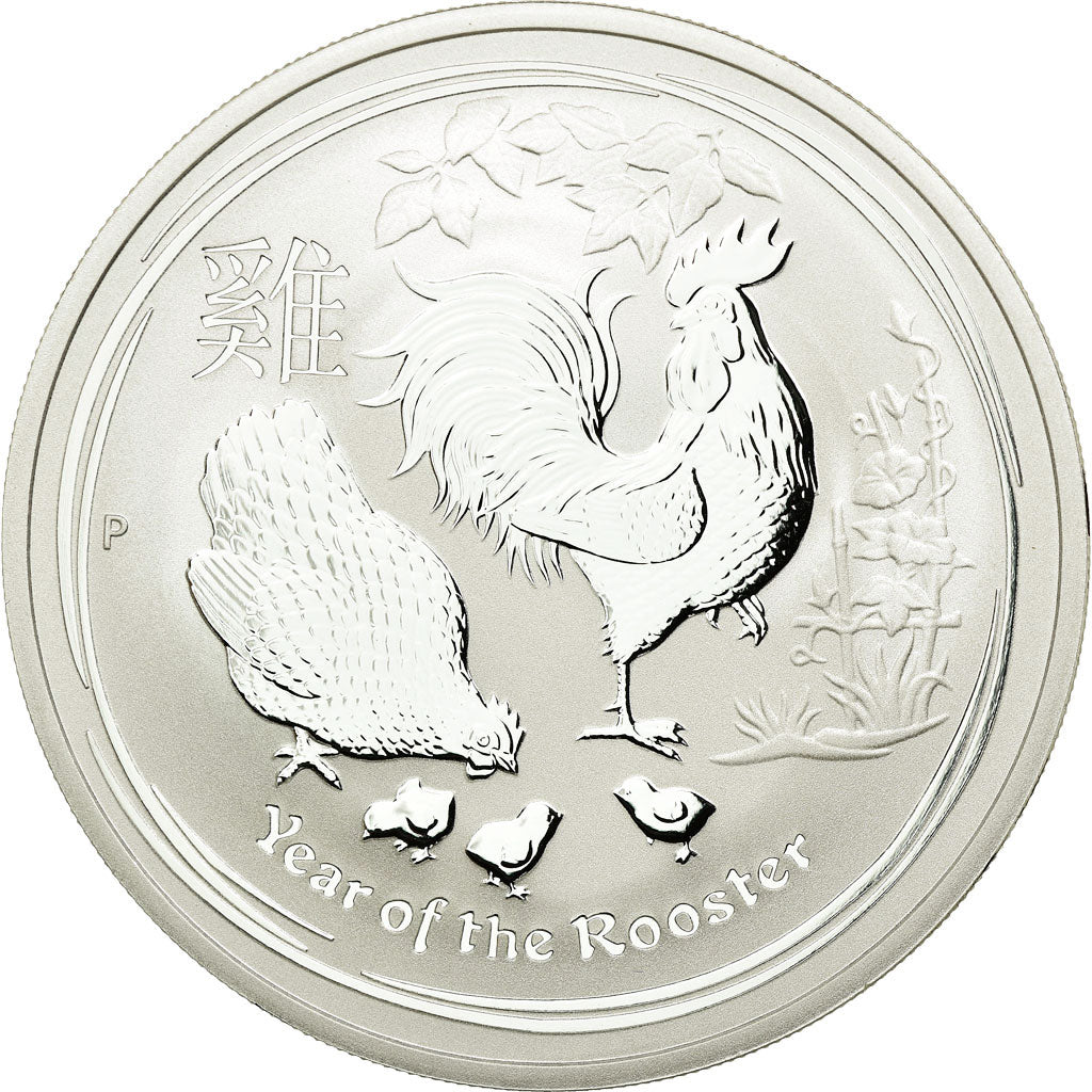Moneda, Australia, Year of the Rooster, Dollar, 2017, FDC, Plata
