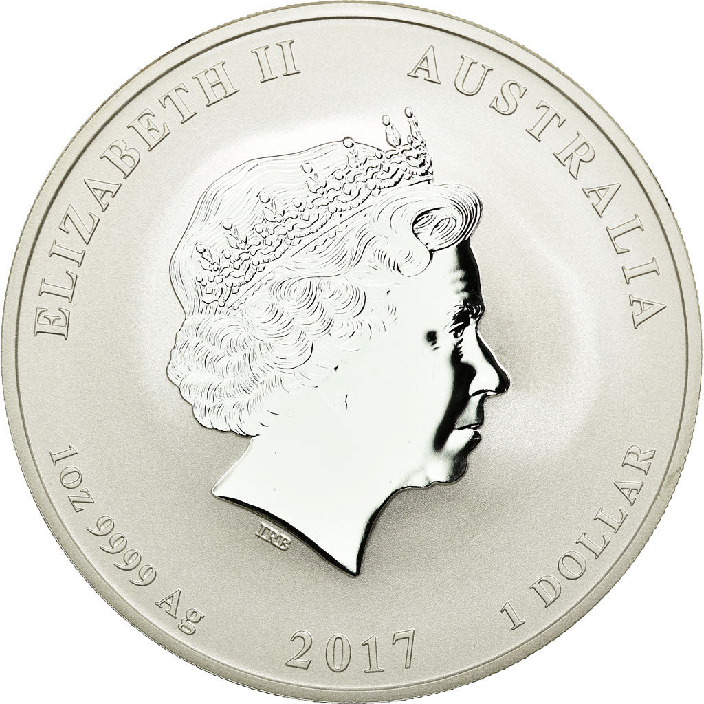 Moneda, Australia, Year of the Rooster, Dollar, 2017, FDC, Plata