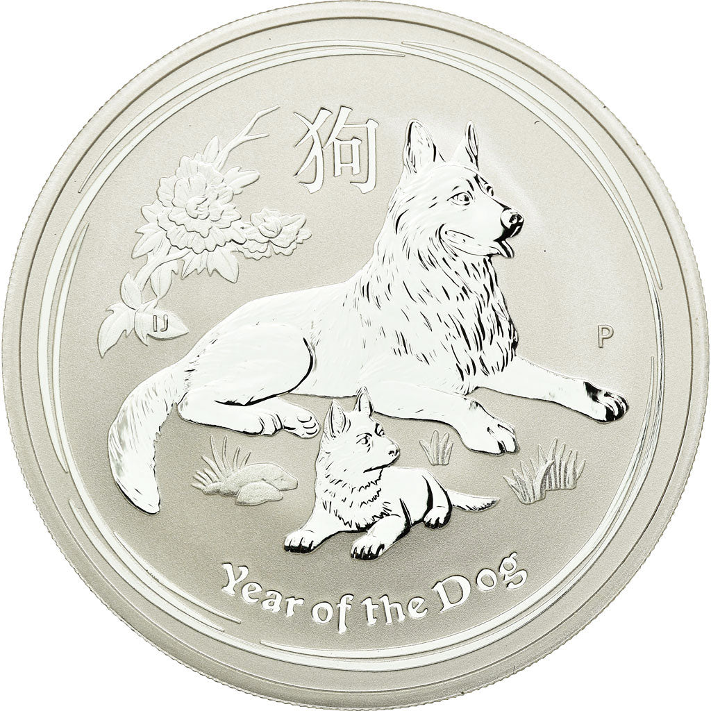 Coin, Australia, Year of the Dog, Dollar, 2018, MS(65-70), Silver