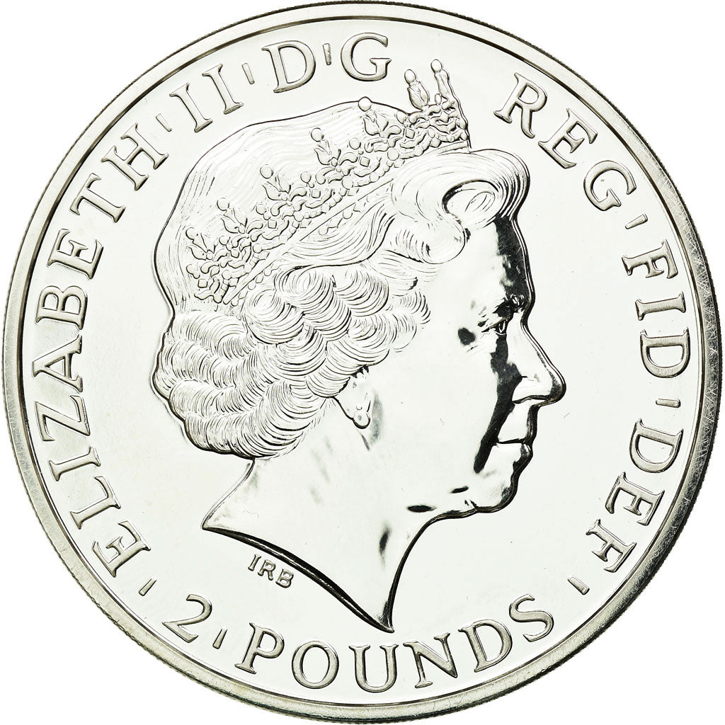 Coin, Great Britain, Year of the Sheep, Dollar, 2015, MS(65-70), Silver, KM:1289