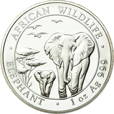 Monnaie, Somalie, Elephant, 100 Shillings, 2015, FDC, Argent