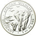 Monnaie, Somalie, Elephant, 100 Shillings, 2015, FDC, Argent