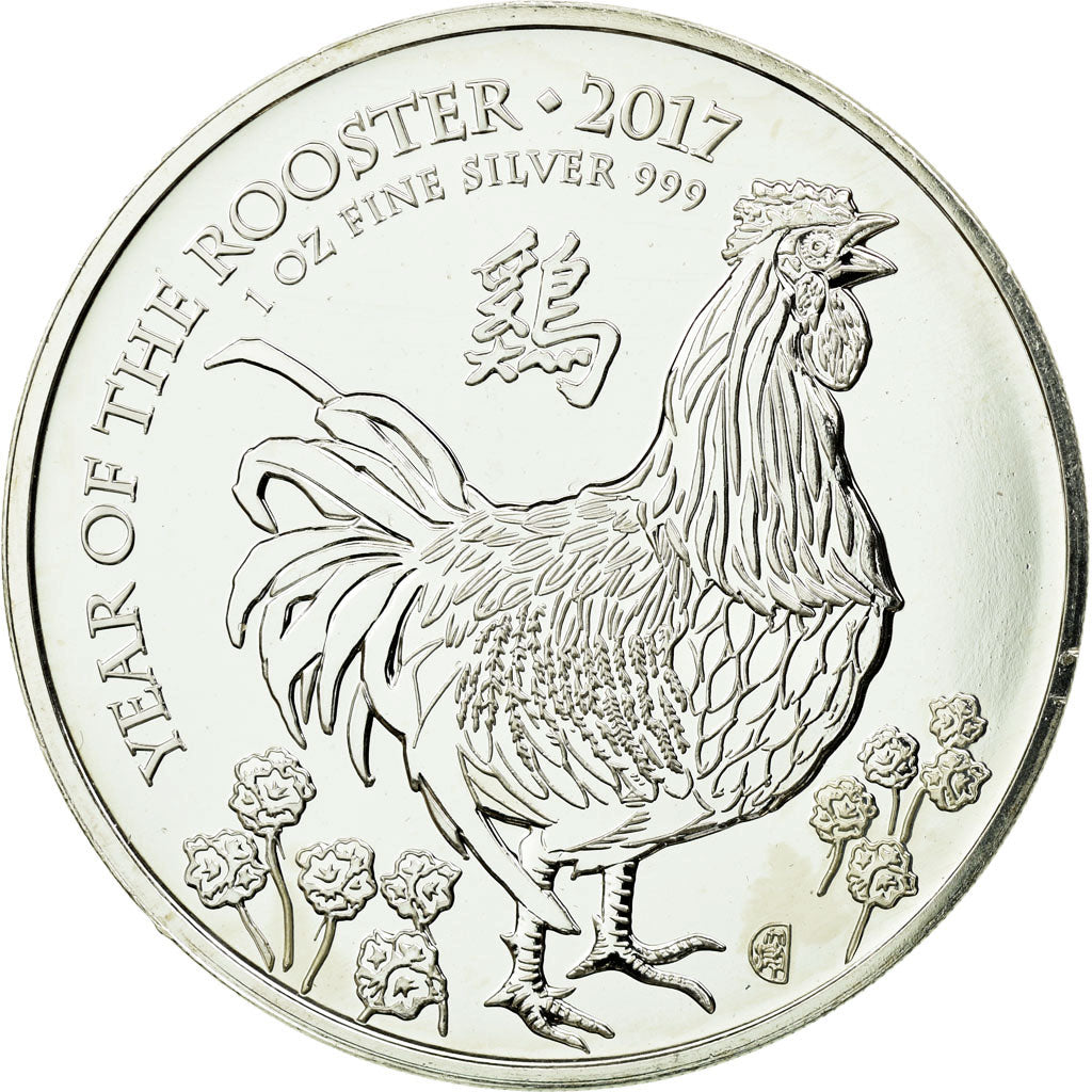 Monnaie, Grande-Bretagne, Elizabeth II, Année du Coq, 2 Pounds - 1 Once, 2017