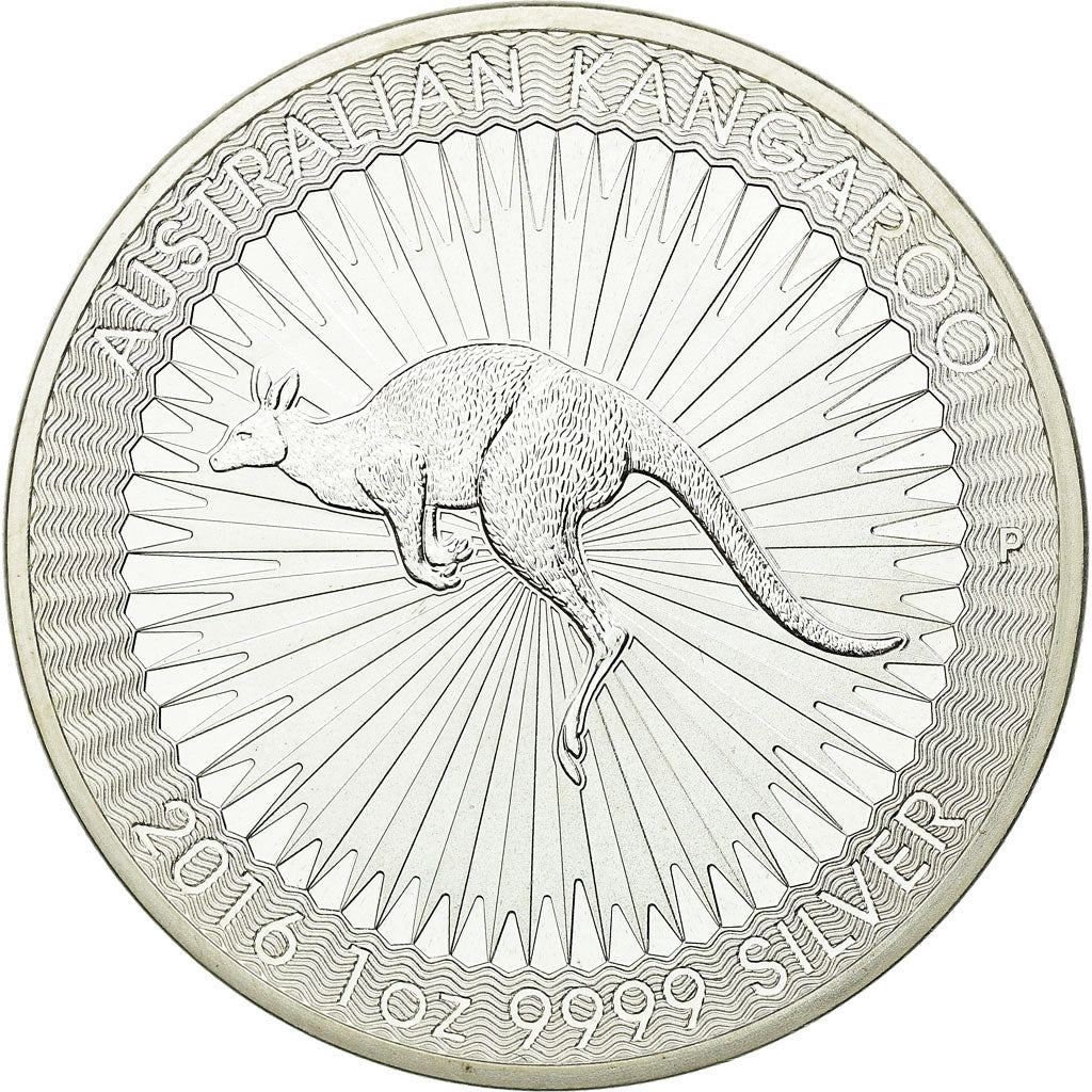 Moeda, Austrália, Australian Kangaroo, Dollar, 2016, MS(65-70), Prata