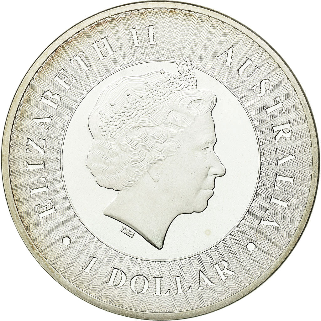 Moeda, Austrália, Australian Kangaroo, Dollar, 2016, MS(65-70), Prata