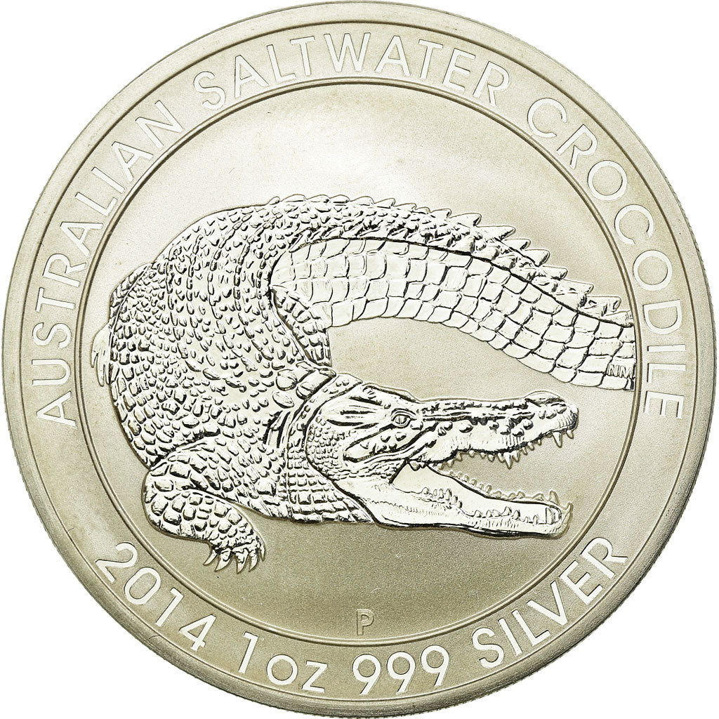 Coin, Australia, Elizabeth II, Australian Crocodile, 1 Dollar, 2014, MS(65-70)