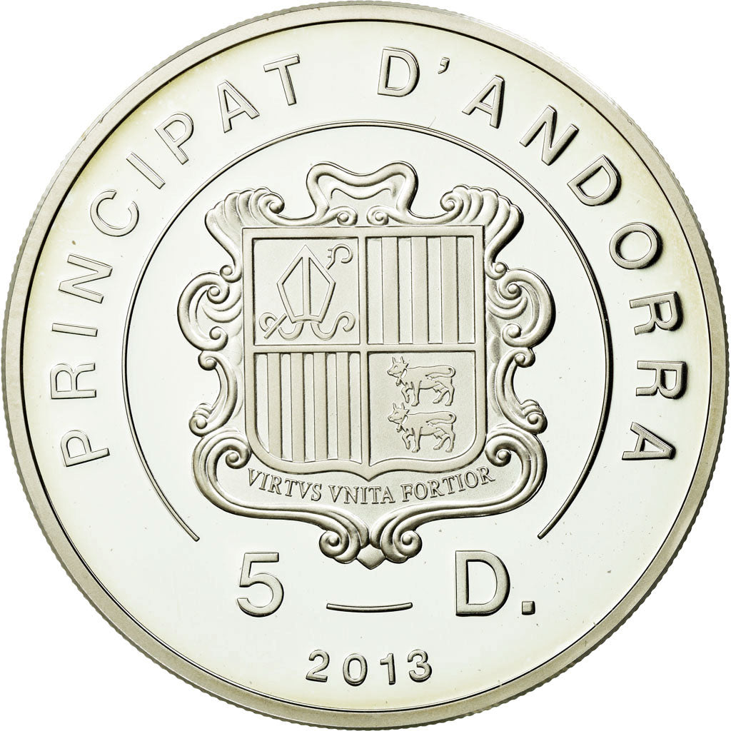 Moneda, Andorra, Aguila Daurada, 5 Diners, 2013, FDC, Plata