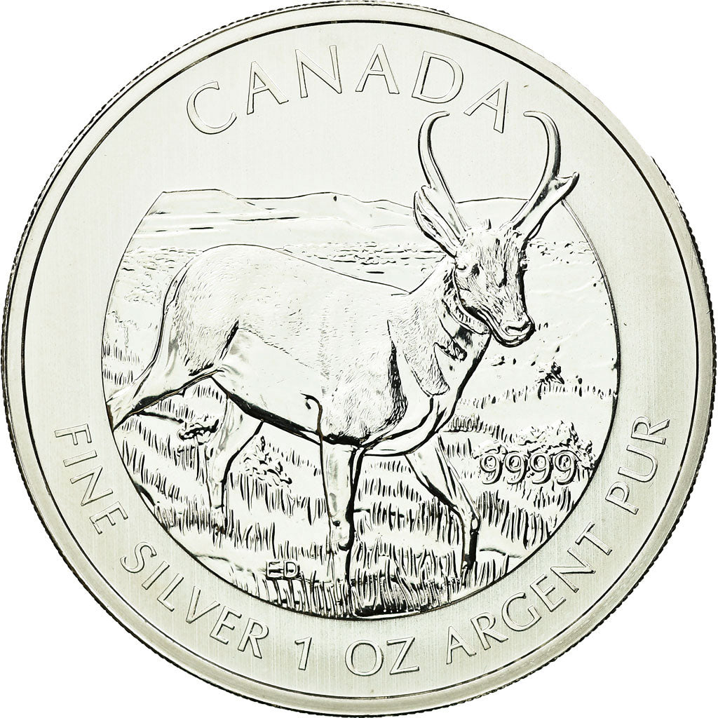 Coin, Canada, Elizabeth II, Antilocapra, 5 Dollars, 2013, Royal Canadian Mint