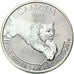 Moneta, Canada, Elizabeth II, Lynx, 5 Dollars, 2017, MS(65-70), Srebro