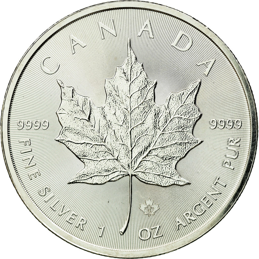 Munten, Canada, Elizabeth II, Maple Leaf, 5 Dollars, 2014, FDC, Zilver