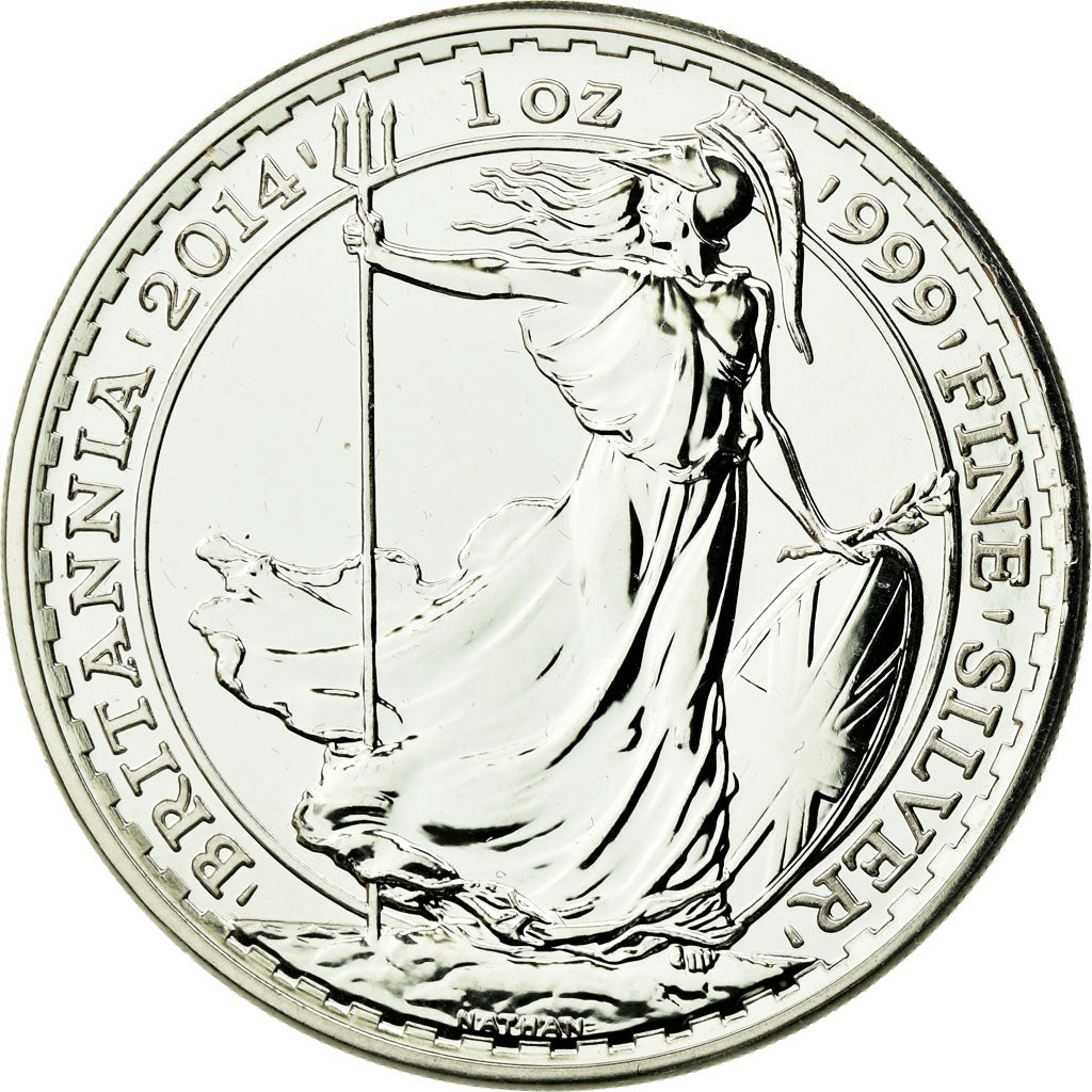 Coin, Great Britain, Elizabeth II, Britannia, 2 Pounds - 1 Oz, 2014, MS(65-70)