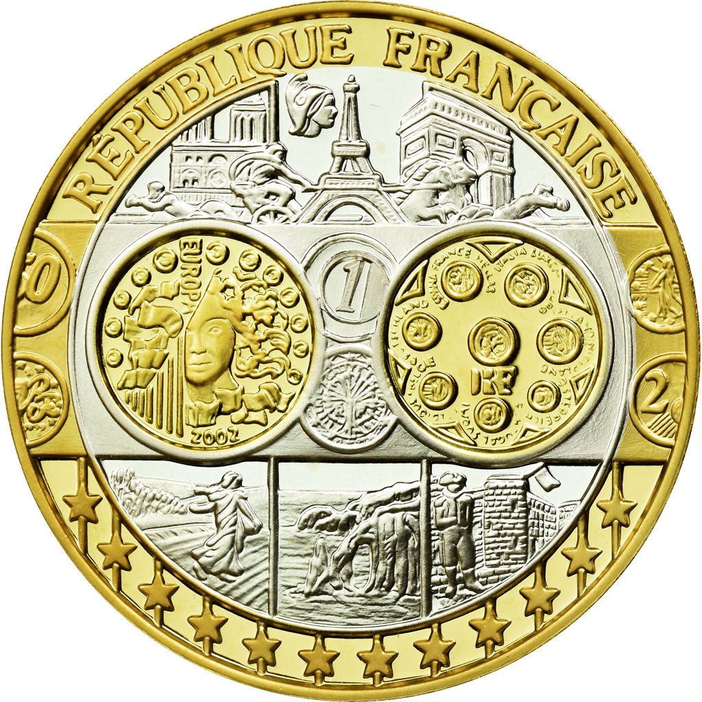 France, Medal, L'Europe, République Française, MS(65-70), Silver