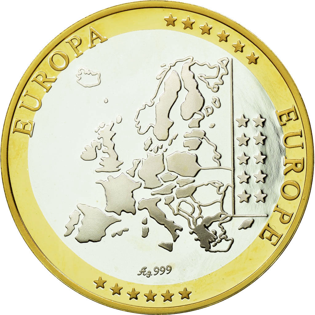 France, Medal, L'Europe, République Française, MS(65-70), Silver
