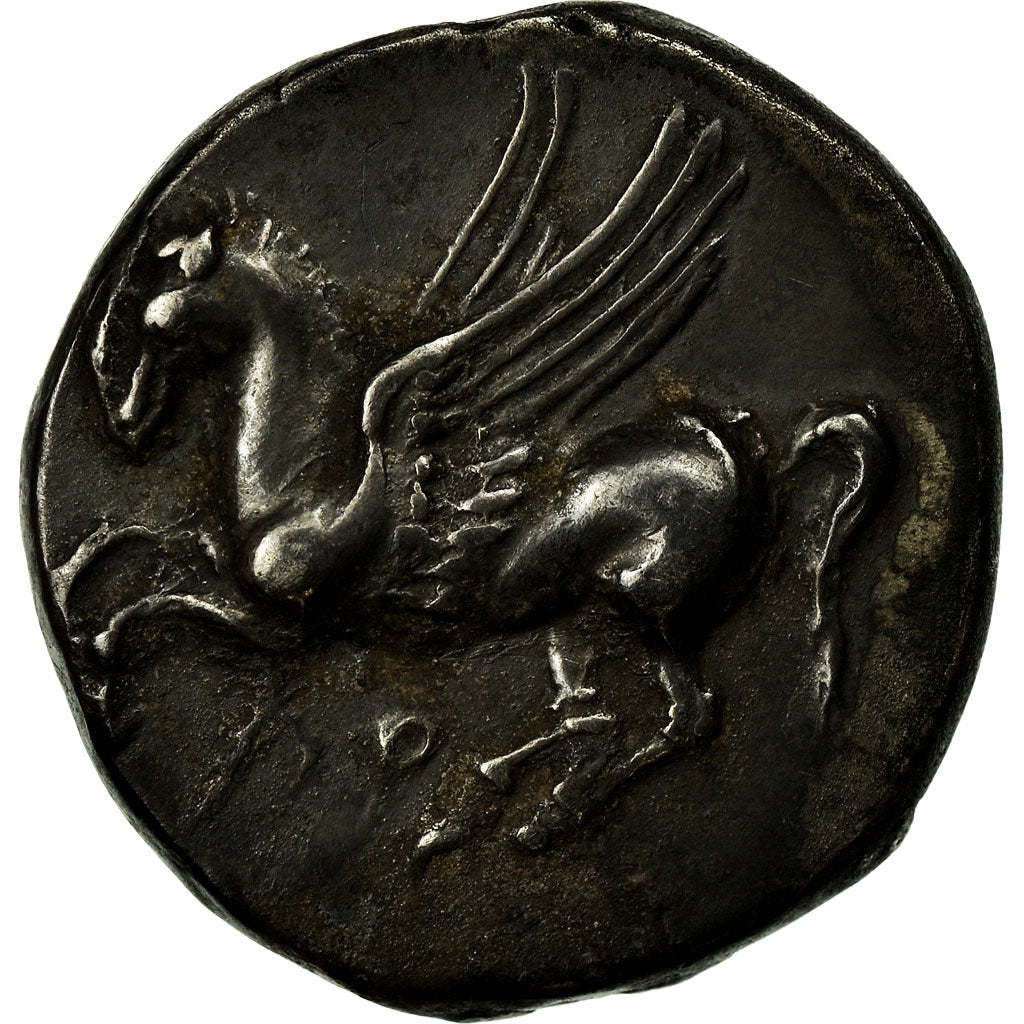 Moneda, Bruttium, Lokroi Epizephyrioi, Stater, 350-275 BC, Rare, MBC+, Plata