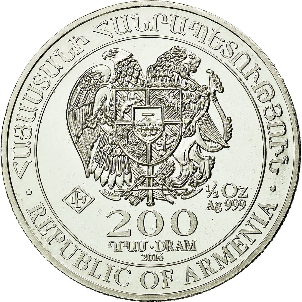 Monnaie, Armenia, Arche de Noé, 200 Dram, 2014, FDC, Argent, KM:197