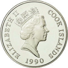 Monnaie, Îles Cook, Elizabeth II, 10 Dollars, 1990, Proof, FDC, Argent, KM:79