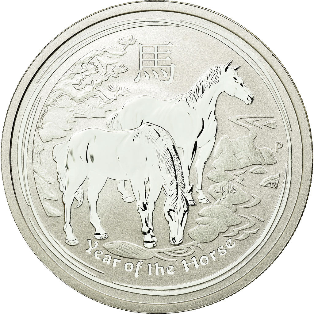 Coin, Australia, Year of the Horse, 50 Cents - 1/2 Oz, 2014, MS(65-70), Silver