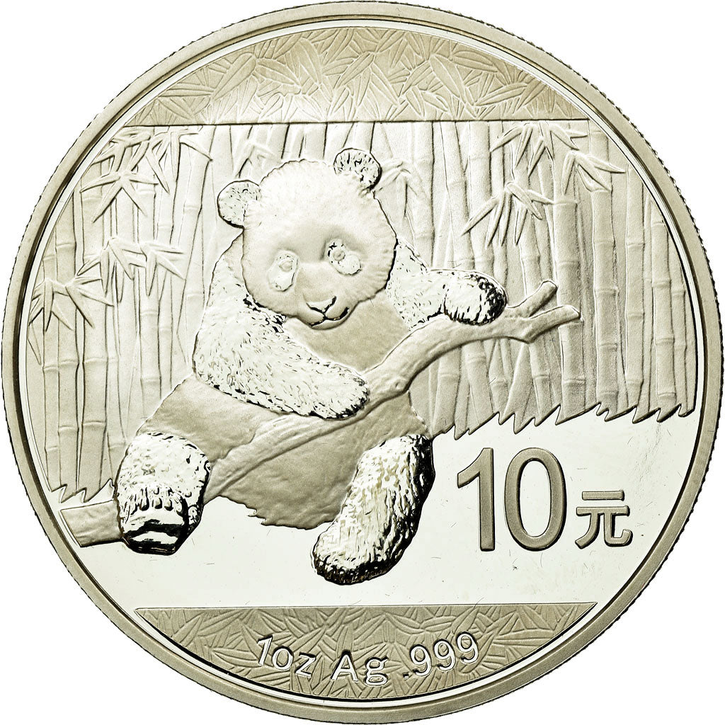 Coin, CHINA, PEOPLE'S REPUBLIC, Panda, 10 Yüan, 2014, MS(65-70), Silver