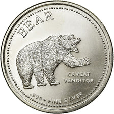 Coin, United States, Bull - Bear, Onza, Troy Ounce of Silver, MS(65-70), Silver