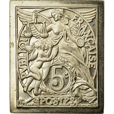 France, Medal, Timbre, Type blanc non dentelé, 5 Centimes, 1982, MS(65-70)