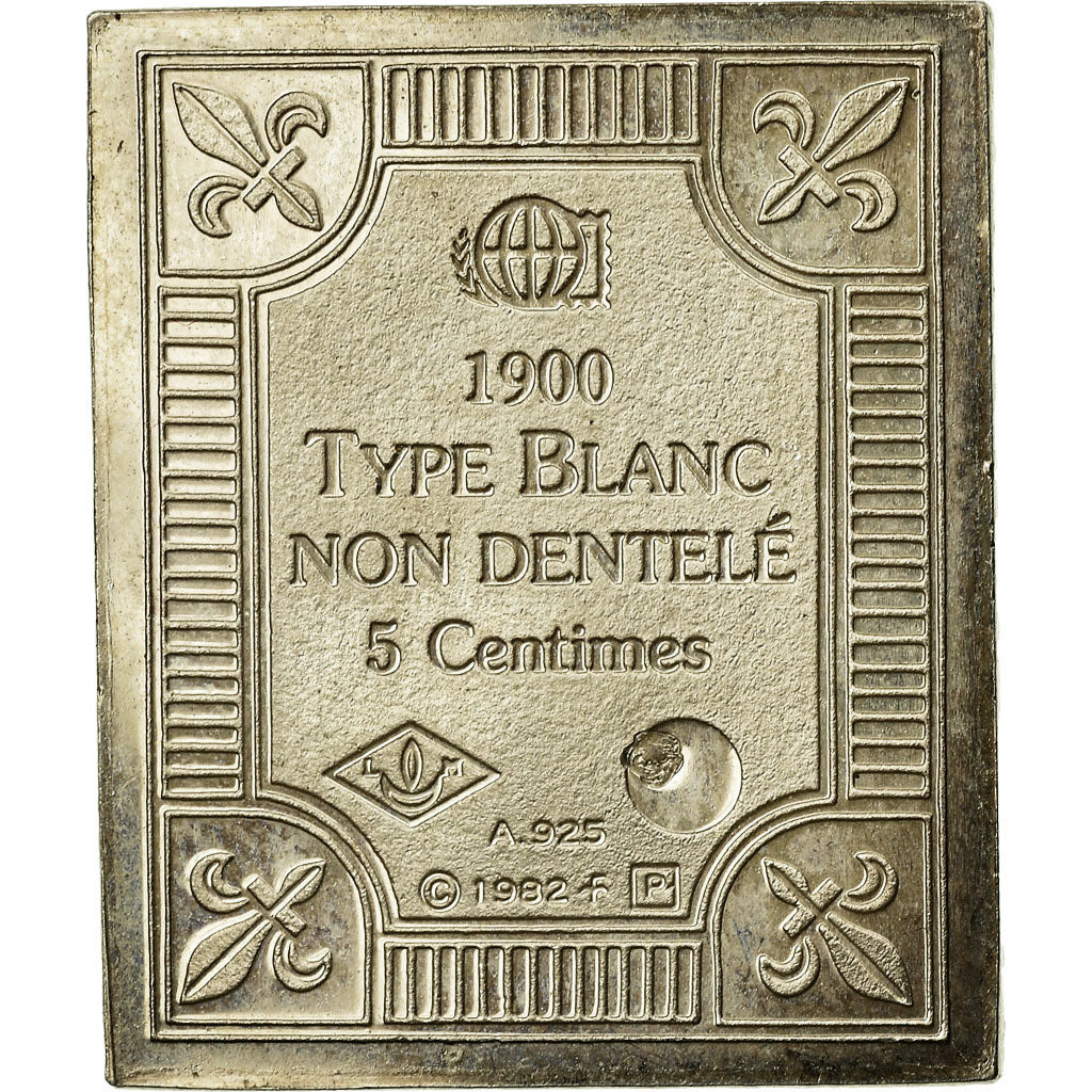 France, Medal, Timbre, Type blanc non dentelé, 5 Centimes, 1982, MS(65-70)