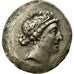 Moneda, Aeolis, Kyme, Tetradrachm, 155-143 BC, Stephanophoric type, MBC, Plata