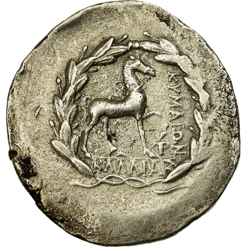 Coin, Aeolis, Kyme, Tetradrachm, 155-143 BC, Stephanophoric type, EF(40-45)