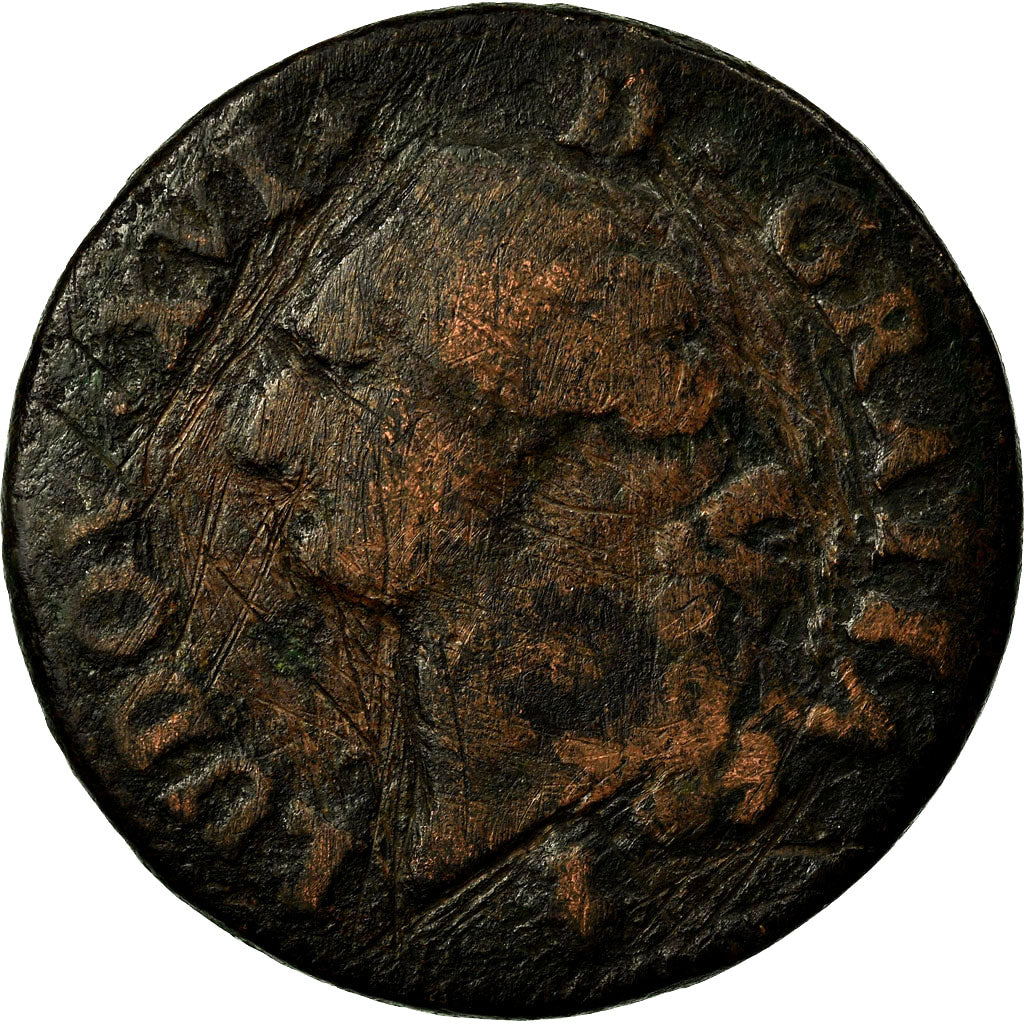 Moneda, Francia, Louis XVI, Sol à l'Ecu, 1791, Paris, BC, Cobre, Gadoury:350