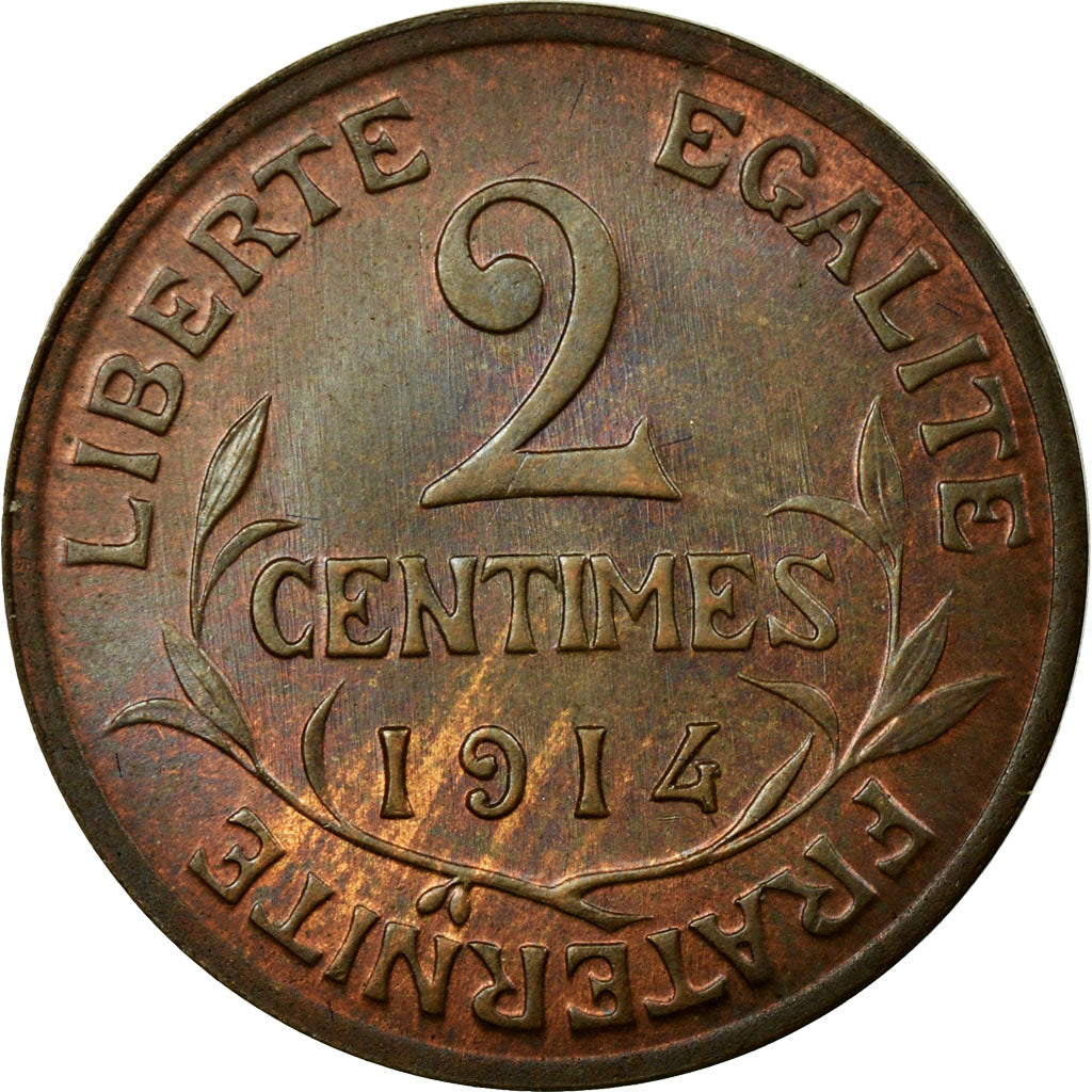 Coin, France, Dupuis, 2 Centimes, 1914, Paris, MS(60-62), Bronze, KM:841