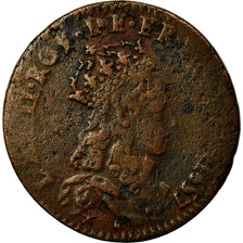 Coin, France, Louis XIV, Liard de France, 1657, Acquigny, VF(30-35), Copper