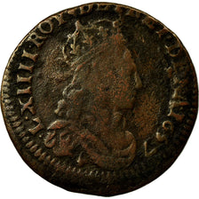 Monnaie, France, Louis XIV, Liard de France, 1657, Vimy, TB, Cuivre, C2G:68