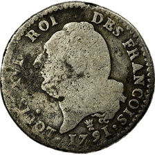 Monnaie, France, Louis XVI, 15 Sols, 1791, Limoges, B, Argent, Gadoury:36