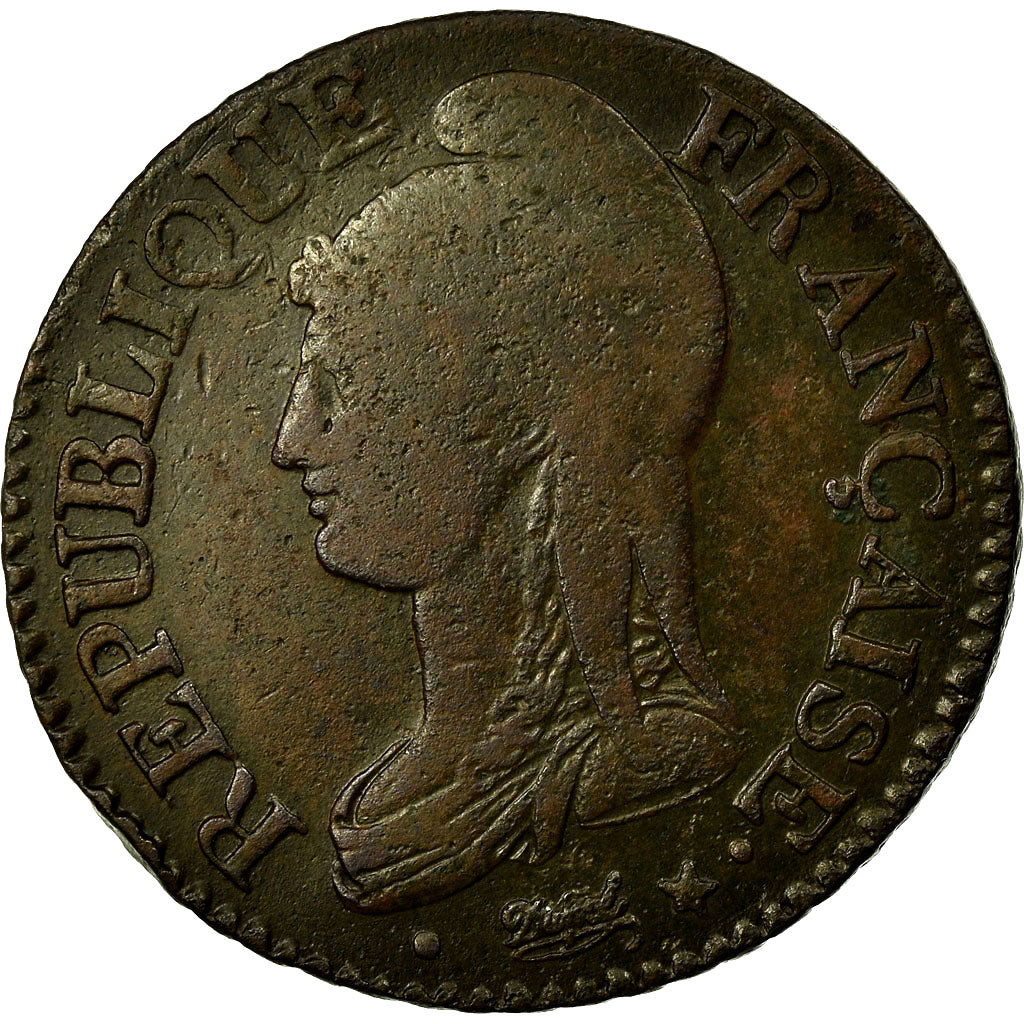 Moneta, Francja, Dupré, 5 Centimes, AN 7, Lille, VF(20-25), Bronze, Gadoury:126