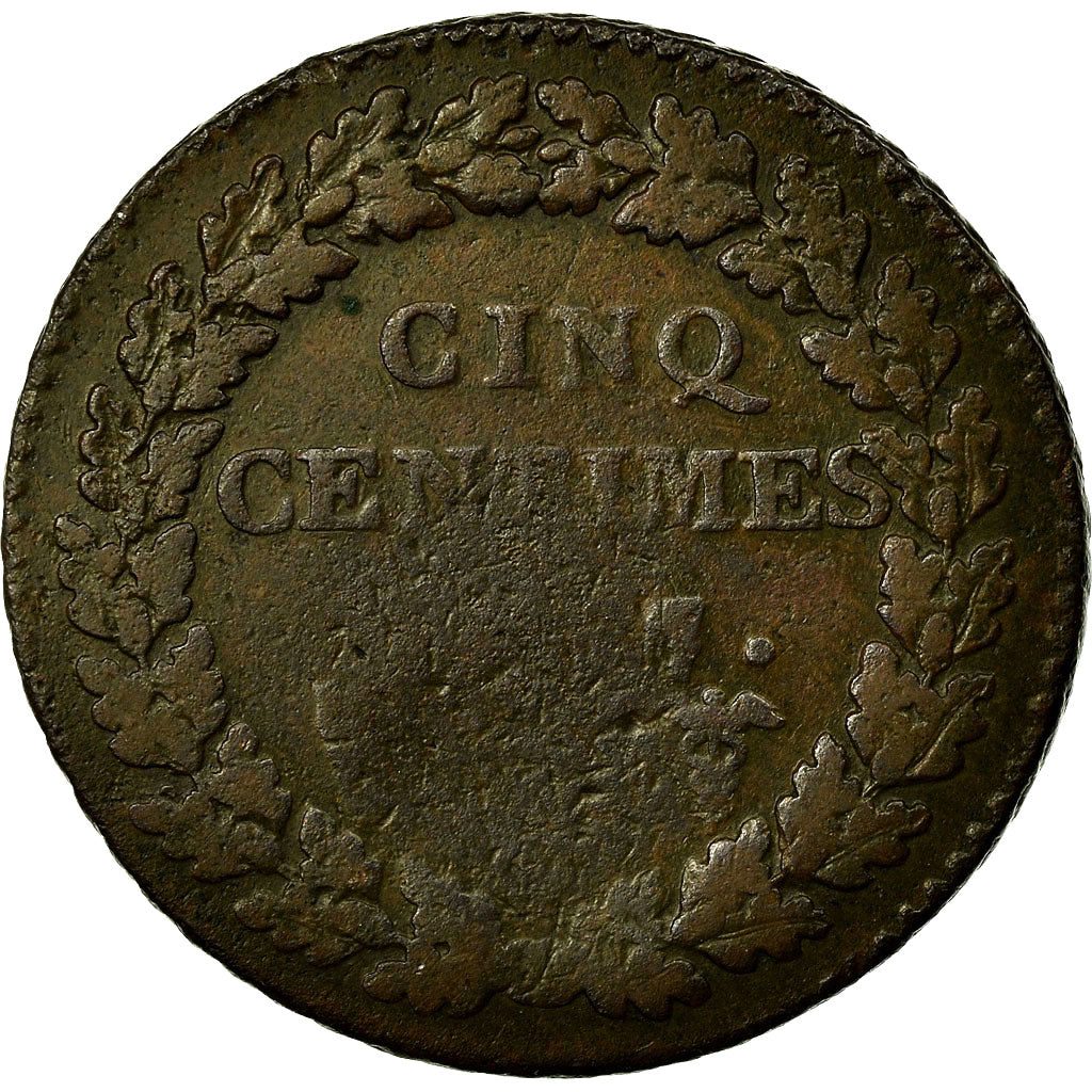 Moneta, Francja, Dupré, 5 Centimes, AN 7, Lille, VF(20-25), Bronze, Gadoury:126