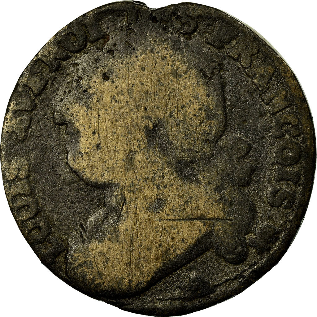Moneda, Francia, Louis XVI, 12 Deniers, 1793, Paris, BC, Métal de cloche