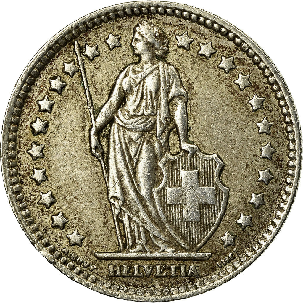 Coin, Switzerland, Franc, 1943, Bern, EF(40-45), Silver, KM:24