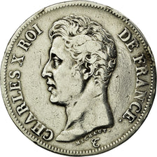 Coin, France, Charles X, 5 Francs, 1826, Rouen, EF(40-45), Silver, KM:720.2
