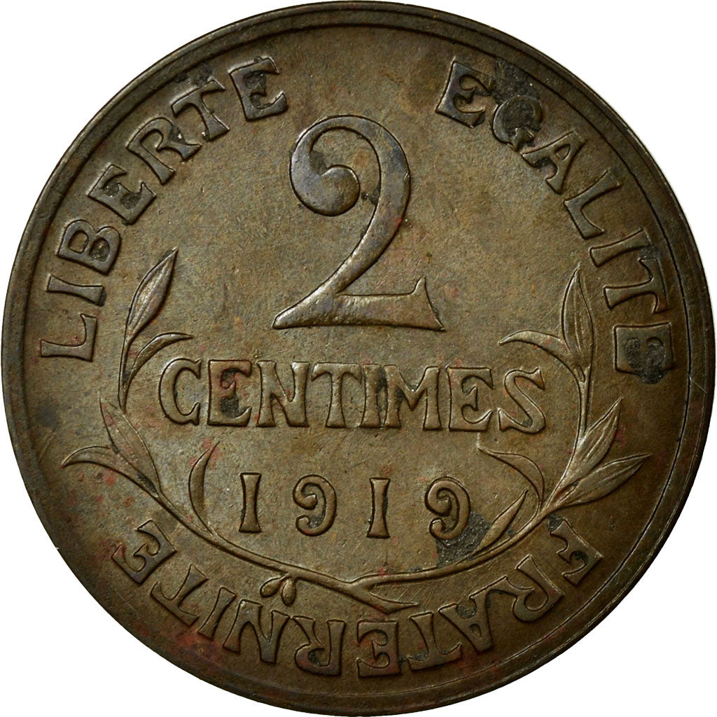 Coin, France, Dupuis, 2 Centimes, 1919, Paris, AU(55-58), Bronze, KM:841
