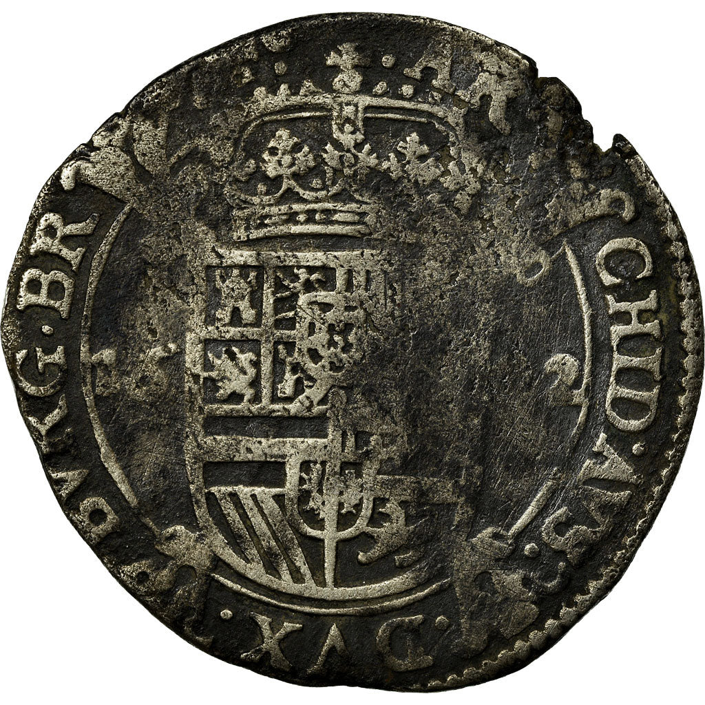Coin, Spanish Netherlands, Philip IV, Escalin, 1622, Brussels, VF(20-25)